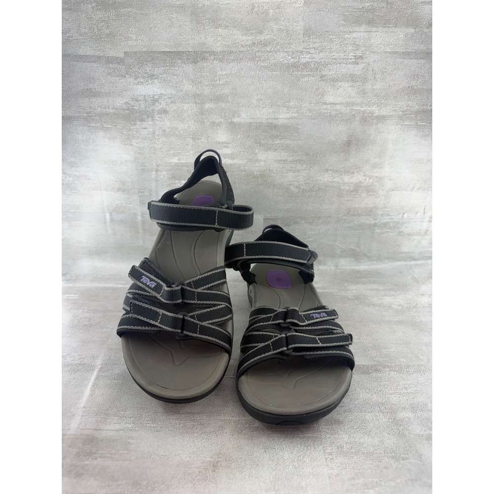 Teva Tirra Women Black Grey Purple Sport Hiking Sandals 4266 Size 6